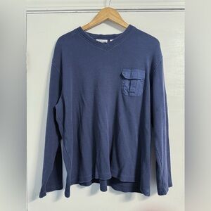 Canyon River Blue Mens Thermal Long Sleeve Shirt Size L Workwear Ready